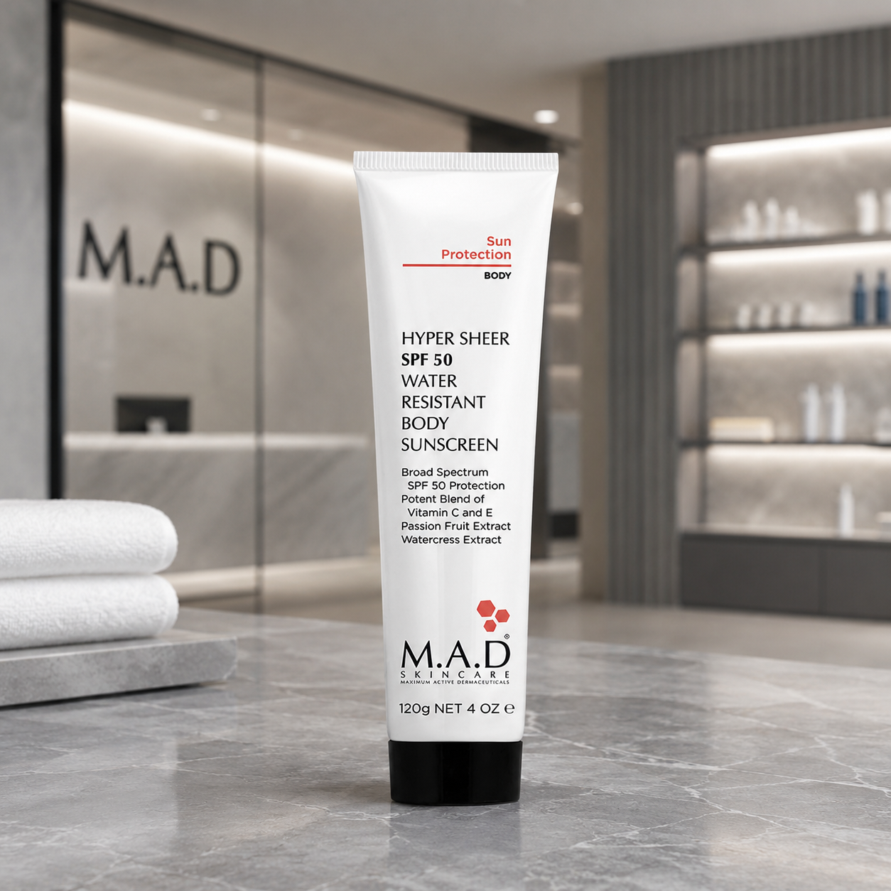 کرم-ضد-آفتاب-صورت-و-بدن-هایپر-شیر-ام-ای-دی-Spf50