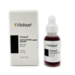 سرم لایه بردار قوی تایم ویت حاوی AHA30% و BHA2% برند ویتالیر حجم 30 میل