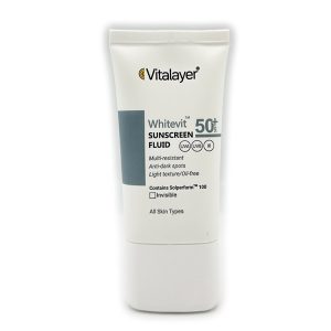 ضد آفتاب فلوئیدی وایت ویت برند ویتالایر SPF50+ بی رنگ حجم 50 میل