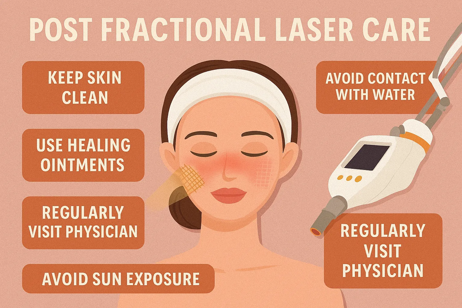 مراقبت بعد از لیزر فرکشنال: اشتباهاتی که پوست را نابود میکند مراقبت بعد از لیزر فرکشنال