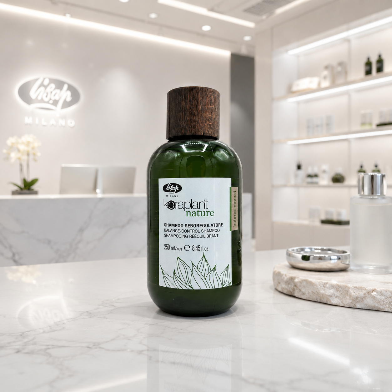 شامپو کنترل چربی پوست سر لیساپ Keraplant Nature حجم ۲۵۰ میلیلیتر شامپو-کنترل-ترشح-سبوم-اسکالپ-لیساپ